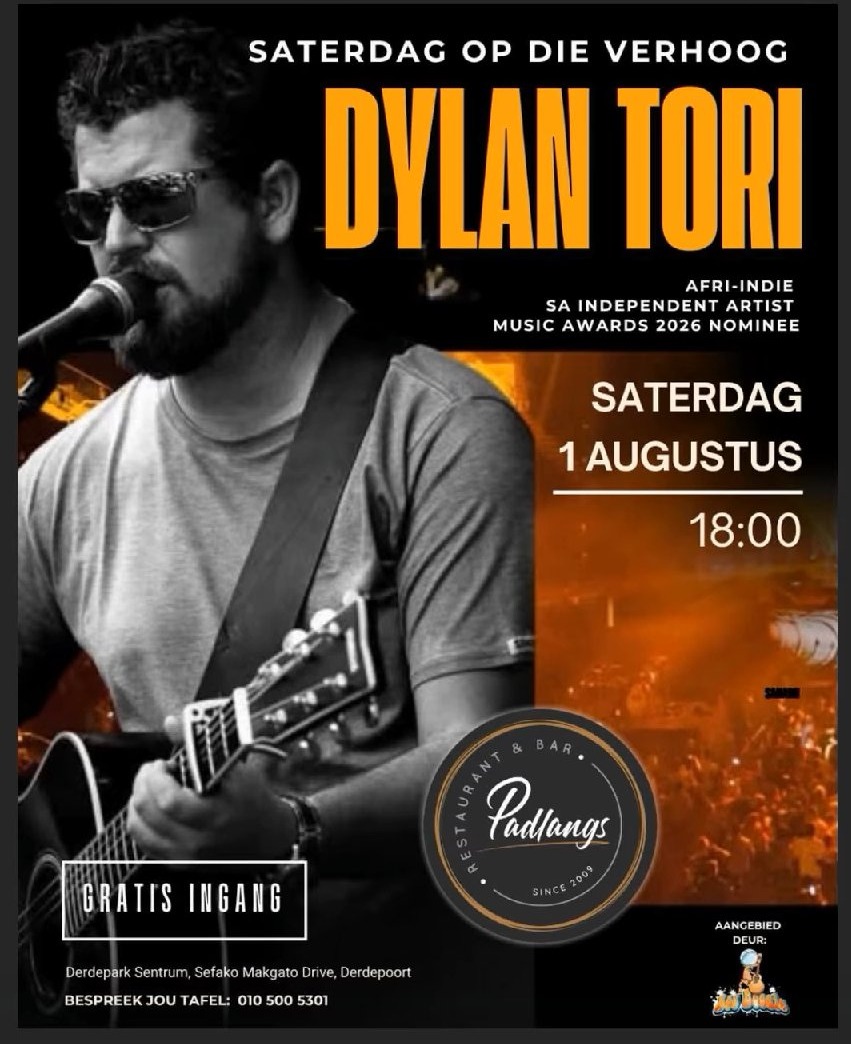 Dylan @ Padlangs Restaurant & Bar · Pretoria 1 Aug