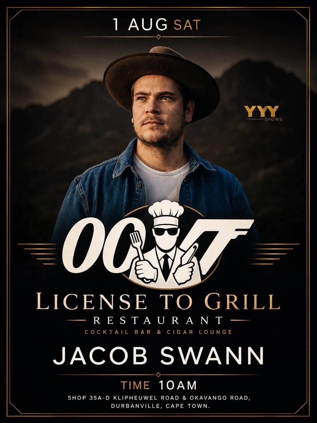 Jacob Swann @ License to Grill Restaurant Durbanville · Cape Town 1 Aug