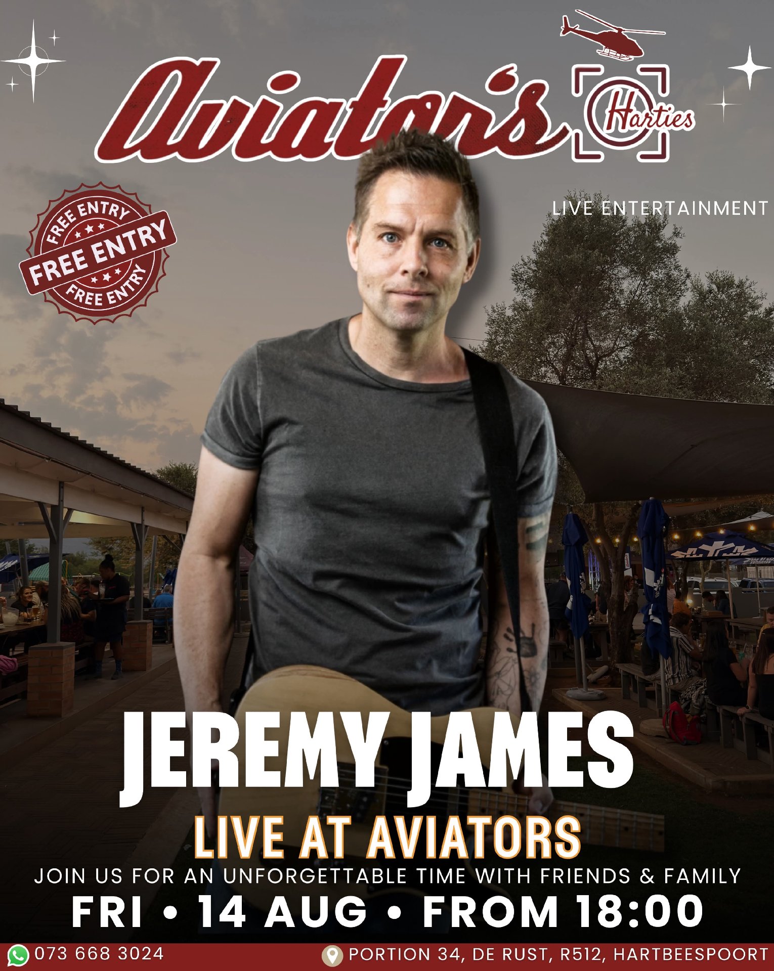 Jeremy James @ Aviator's, Harties 14 Aug