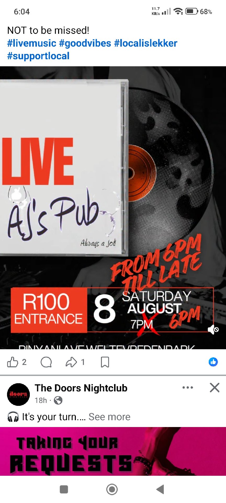 The Wells & Barr Travesty @ AJ's Pub · Roodepoort 8 Aug