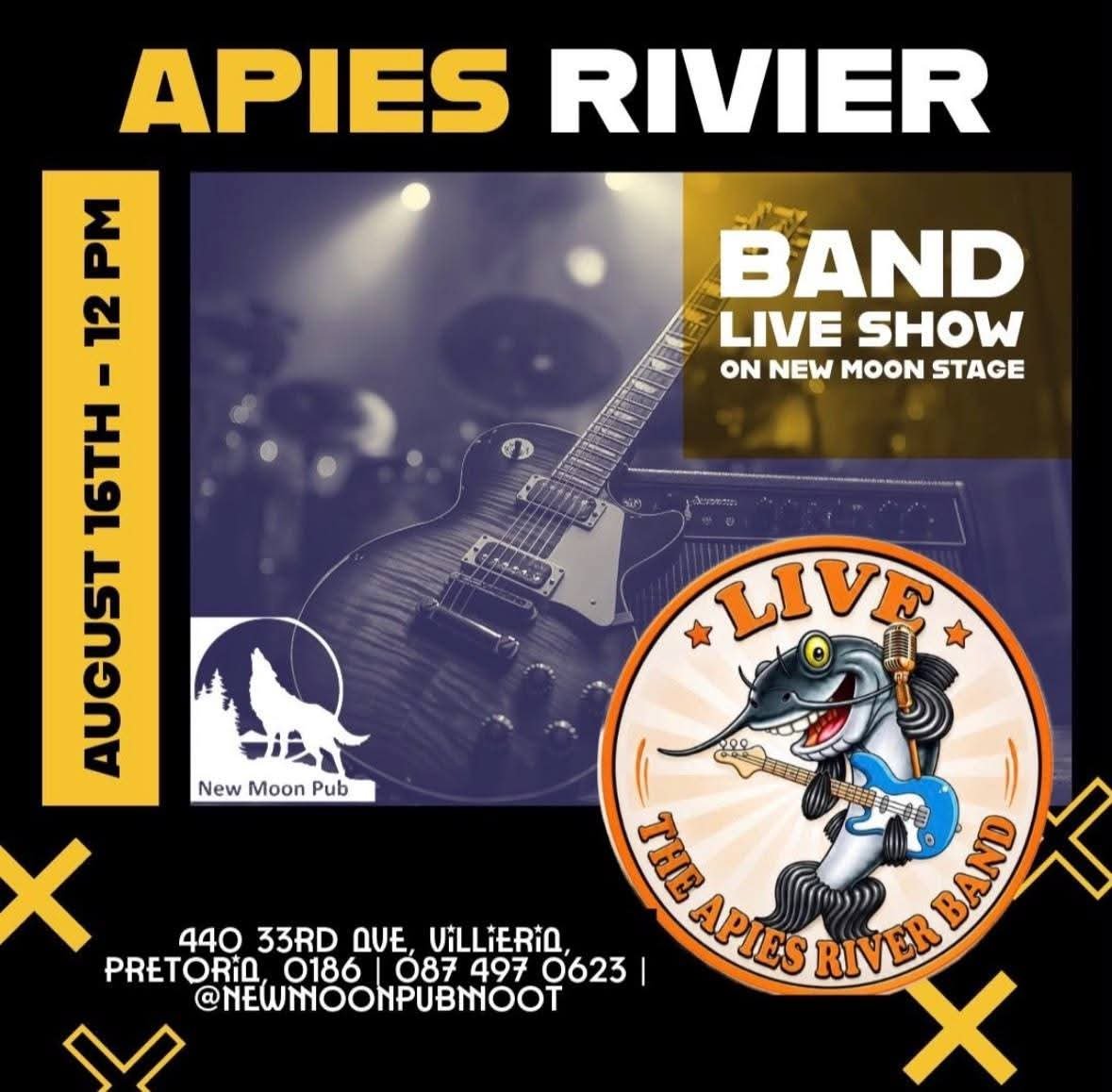 The Apies River Band @ New Moon Pub 16 Aug