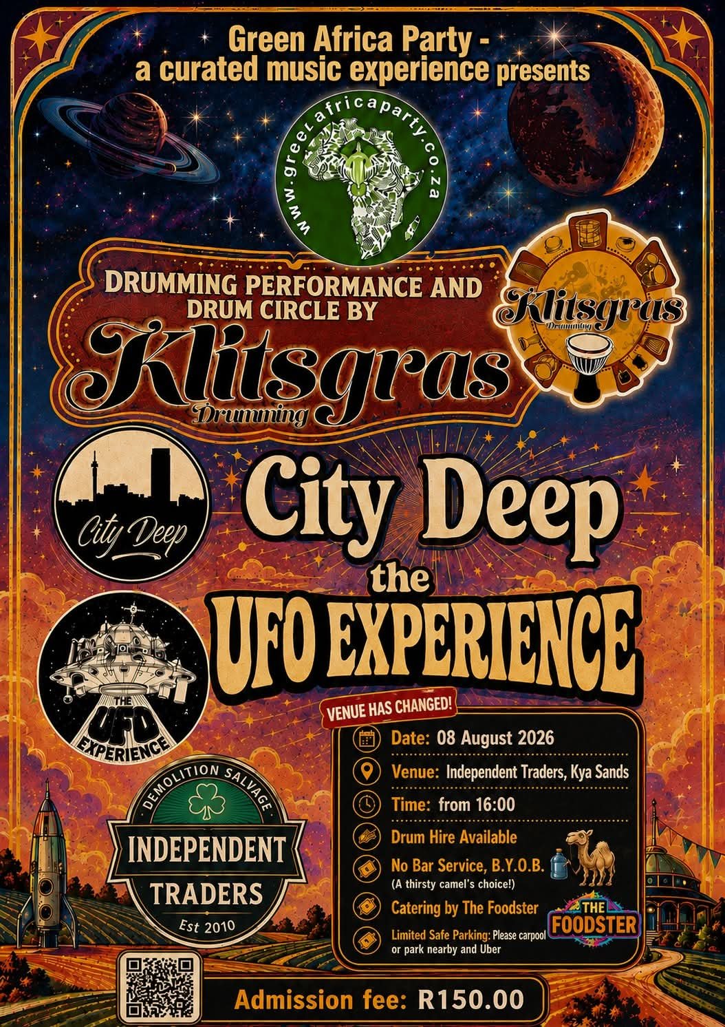 Klitsgras Drumming @ Independent Traders, Kya Sands 8 Aug