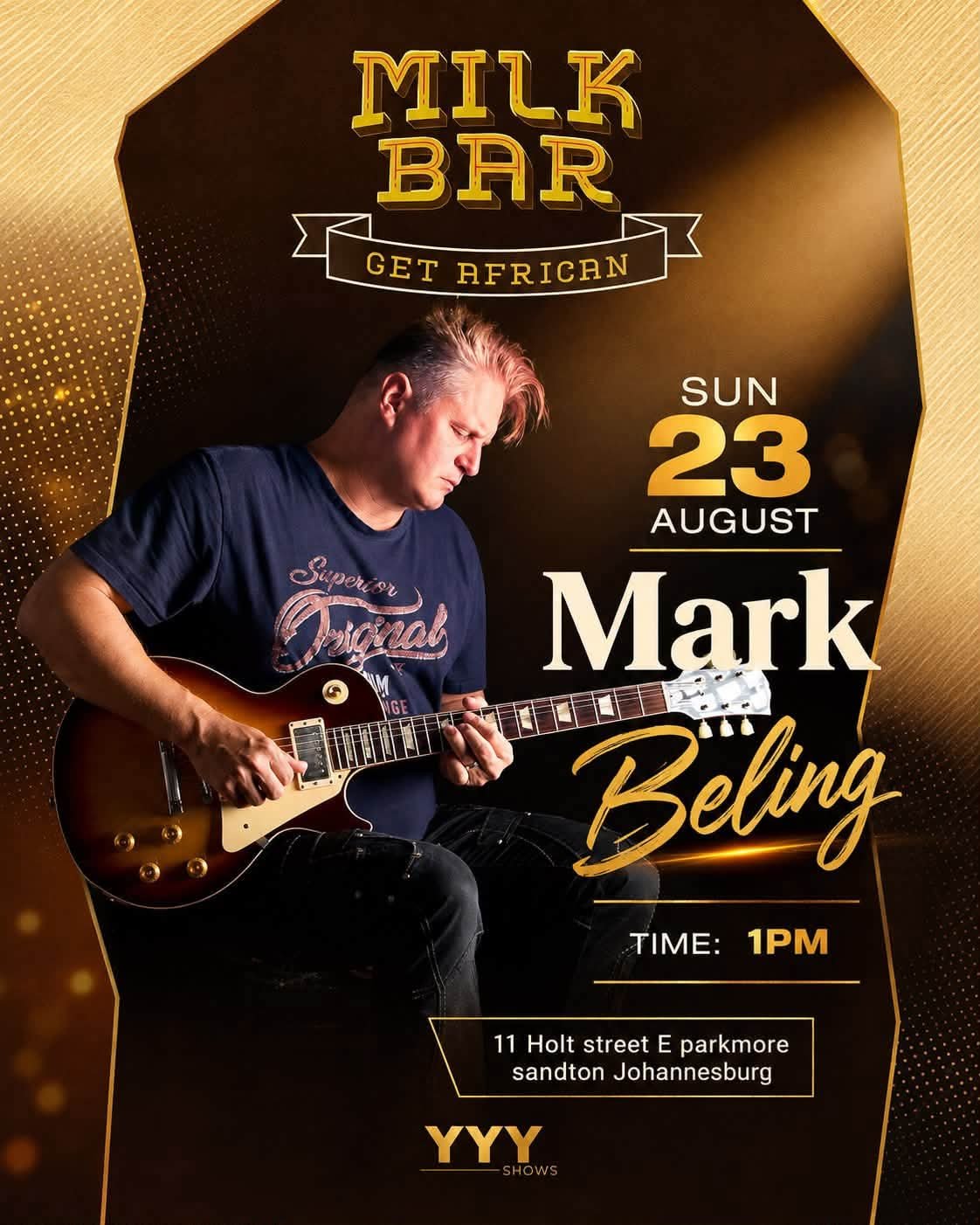 Mark Beling @ Milk Bar, Parkmore 23 Aug