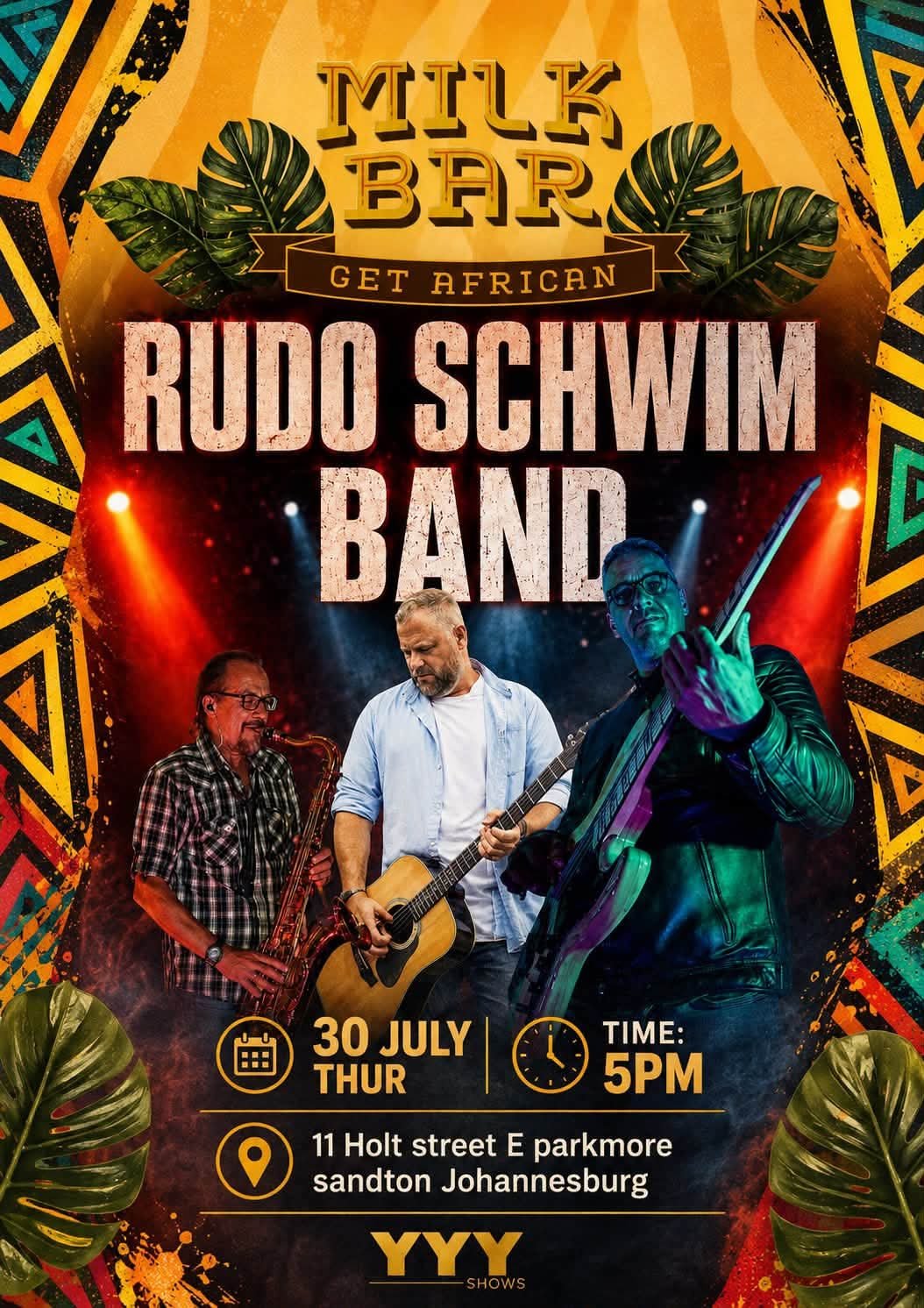 Rudo Schwim Band @ Milk Bar, Parkmore 30 Jul