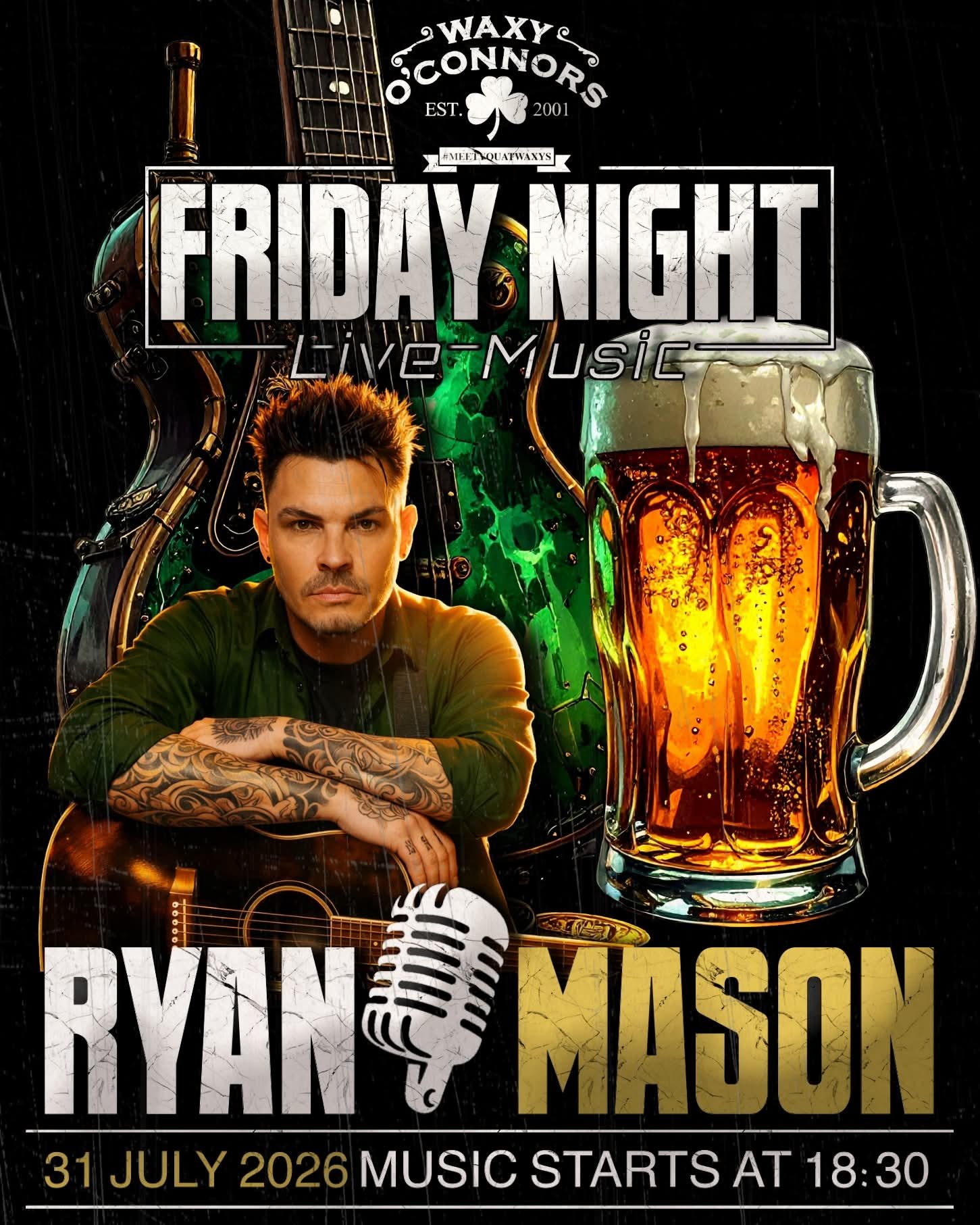 Ryan @ Waxy O'Connors Hillcrest · Durban 31 Jul