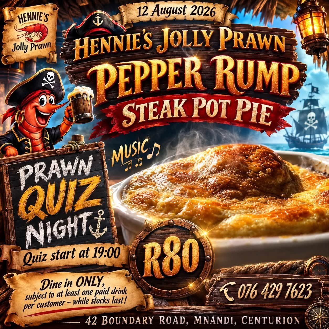 Quiz Night @ Hennie's Jolly Prawn 12 Aug