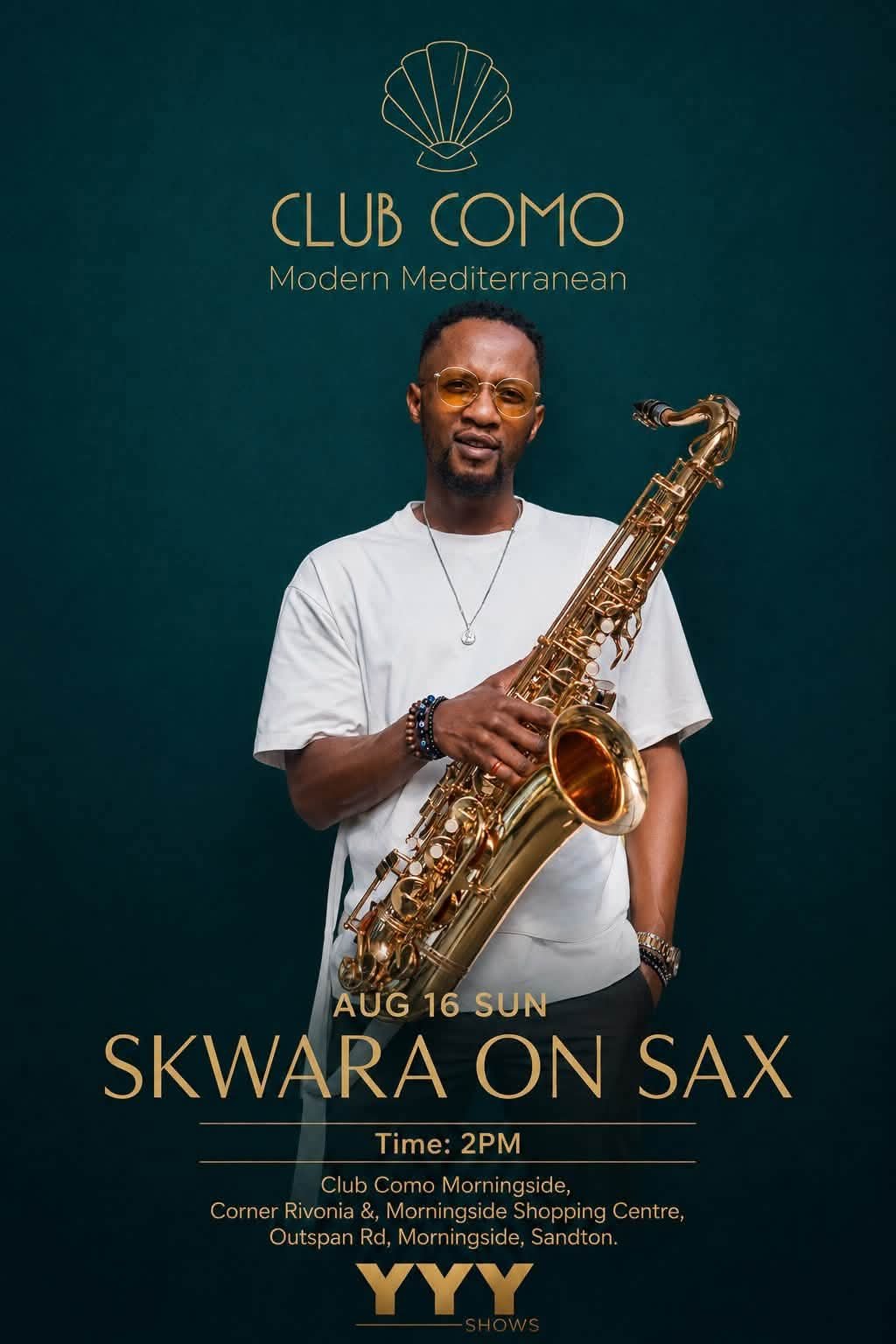 Skwara on Sax @ Club Como Morningside · Sandton 16 Aug
