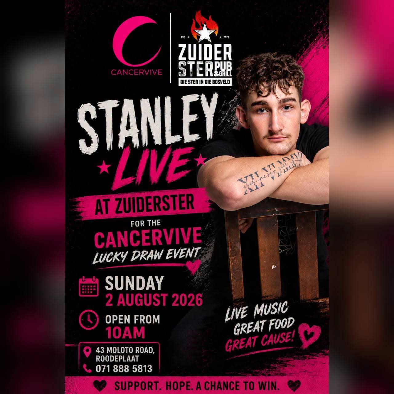 Cancervive @ Zuider Ster Pub & Grill 2 Aug - Image 1