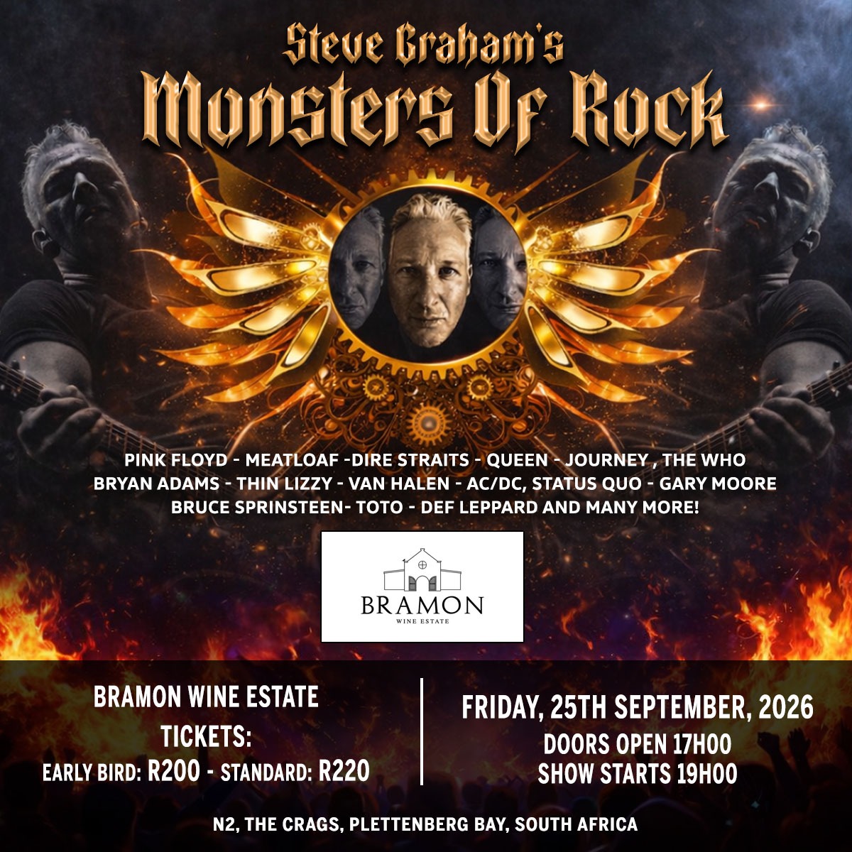 Steve Graham's Monsters of Rock show - Bramon Wine Estate - Plettenberg Bay