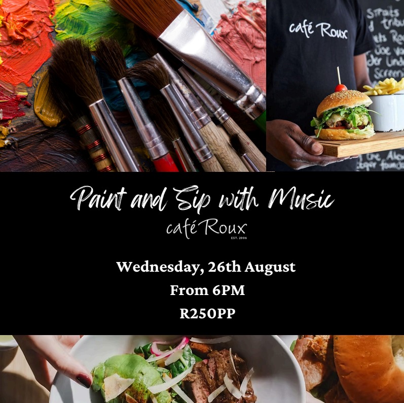 Paint & Sip at café Roux