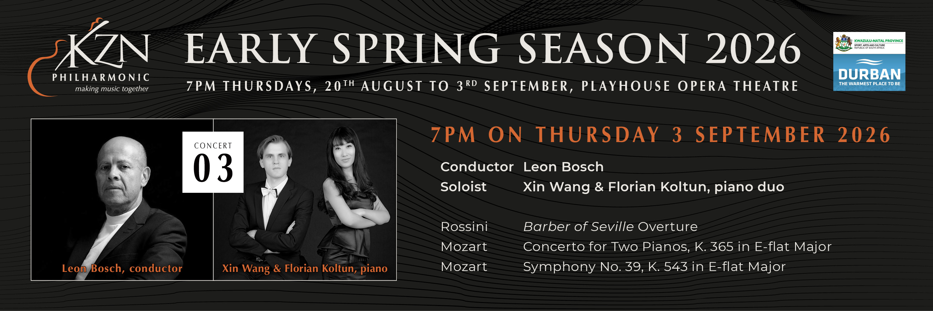 KZN Philharmonic Orchestra 2026 Early Spring Symphony Season Concert 3