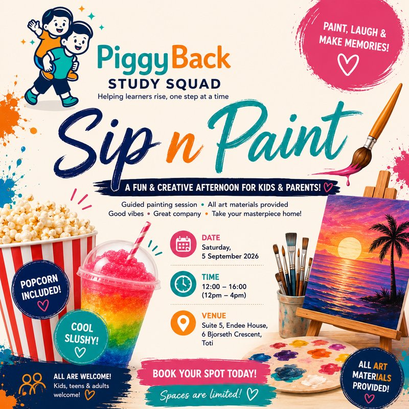 PiggyBack - Sip n' Paint Fun Day