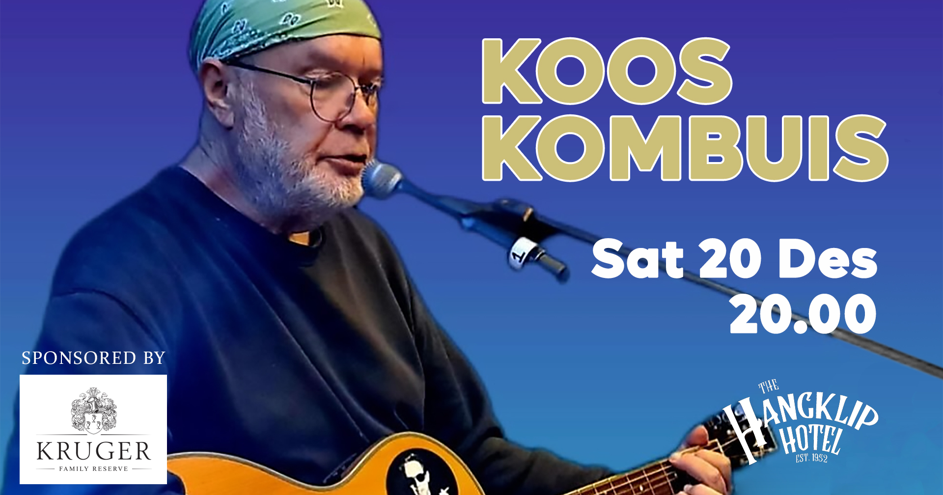 Koos Kombuis @ Hangklip Hotel 20 Dec
