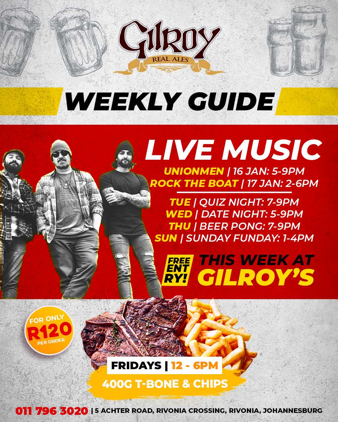 Unionmen @ Gilroy's Brewery 16 Jan - Image 1