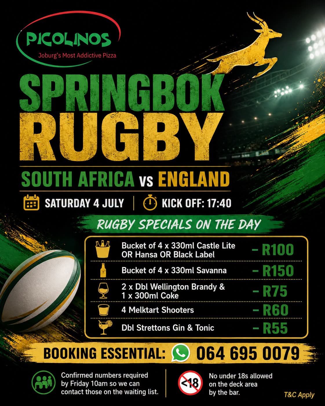 Springbok Rugby: South Africa vs England