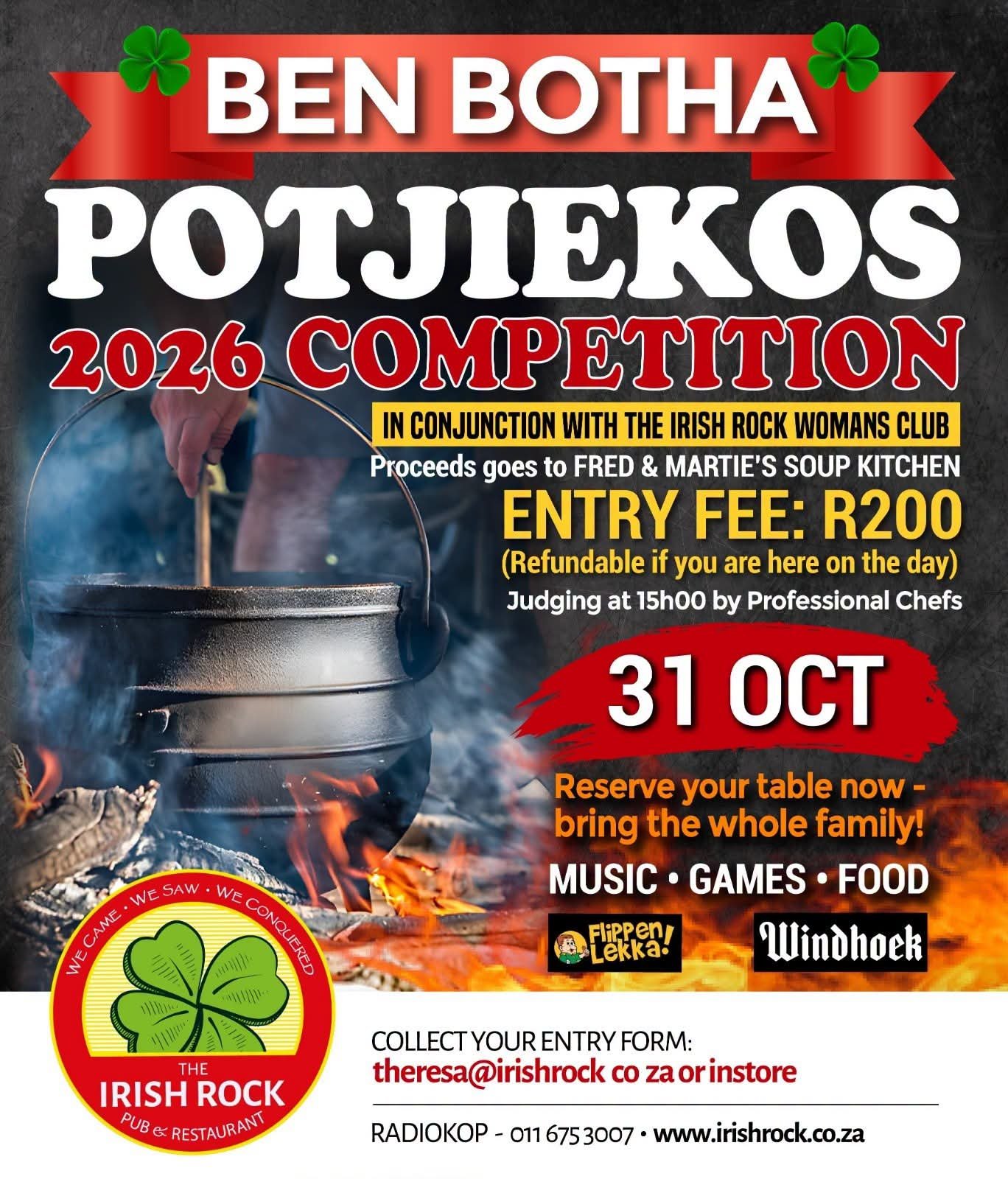 Potjiekos Competition @ Irish Rock 31 Oct