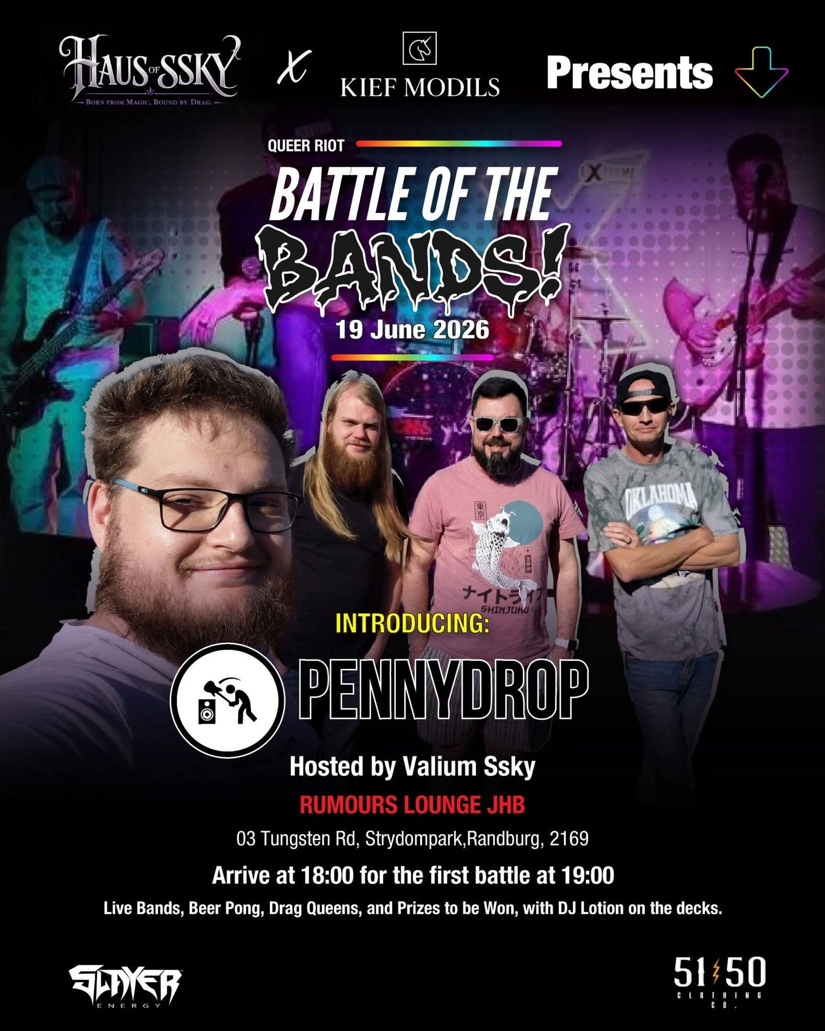 Queer Riot: Battle of the Bands! @ Rumours Lounge 19 June