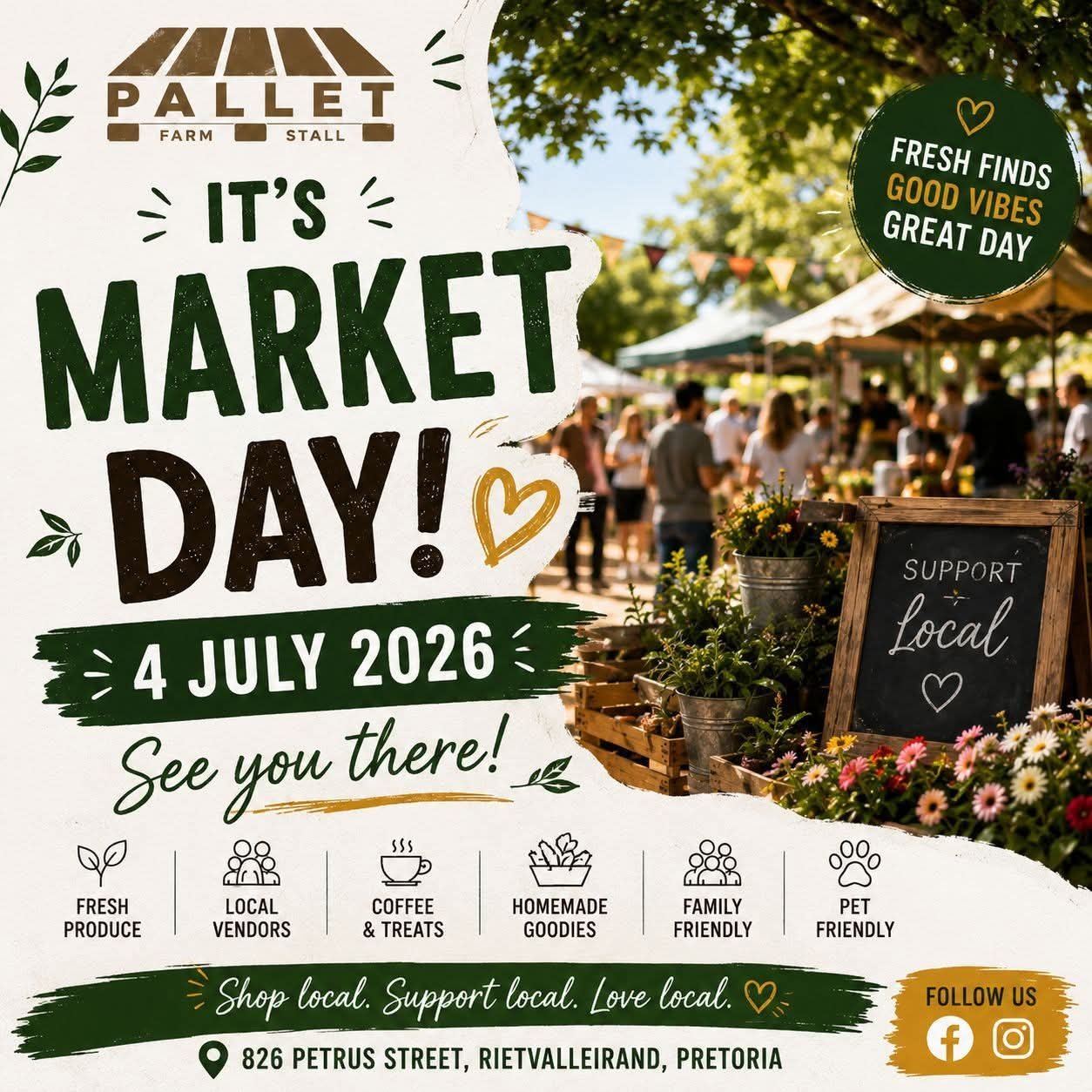 Pallet Farm Stall Market Day