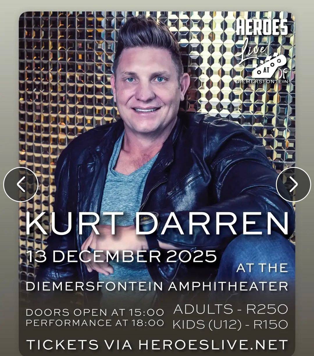 Kurt Darren @ Die Werf at Diemersfontein  13 Dec - Image 1