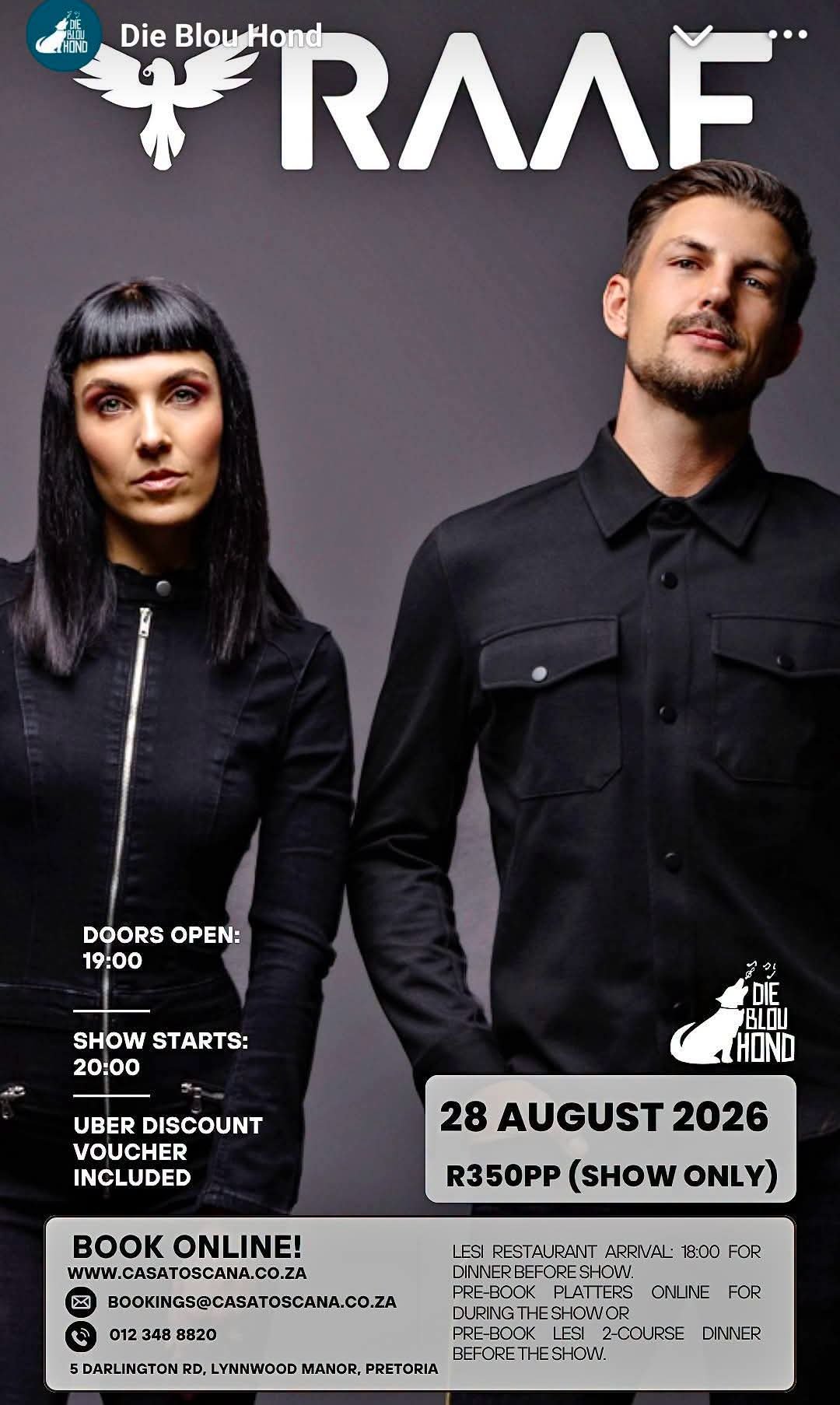 RAAF @ Die Blou Hond 28 Aug