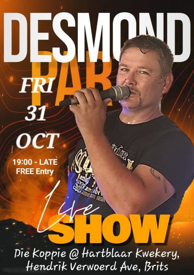 Desmond Muller @ Hartblaar Kwekery 31 Oct