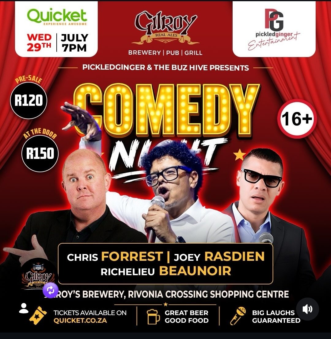 Chris Forrest @ Gilroy's Brewery, Rivonia Crossing Shopping Centre 29 Jul