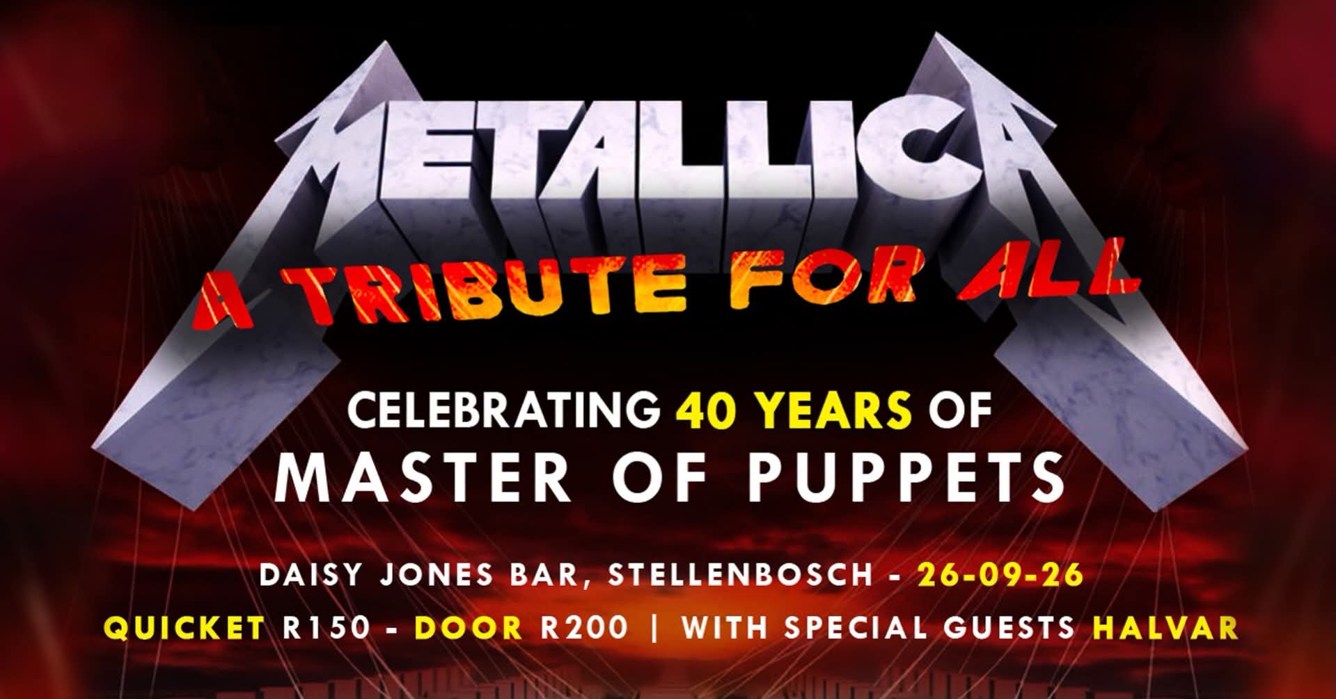 Metallica @ The Daisy Jones Bar, Stellenbosch 26 Sep