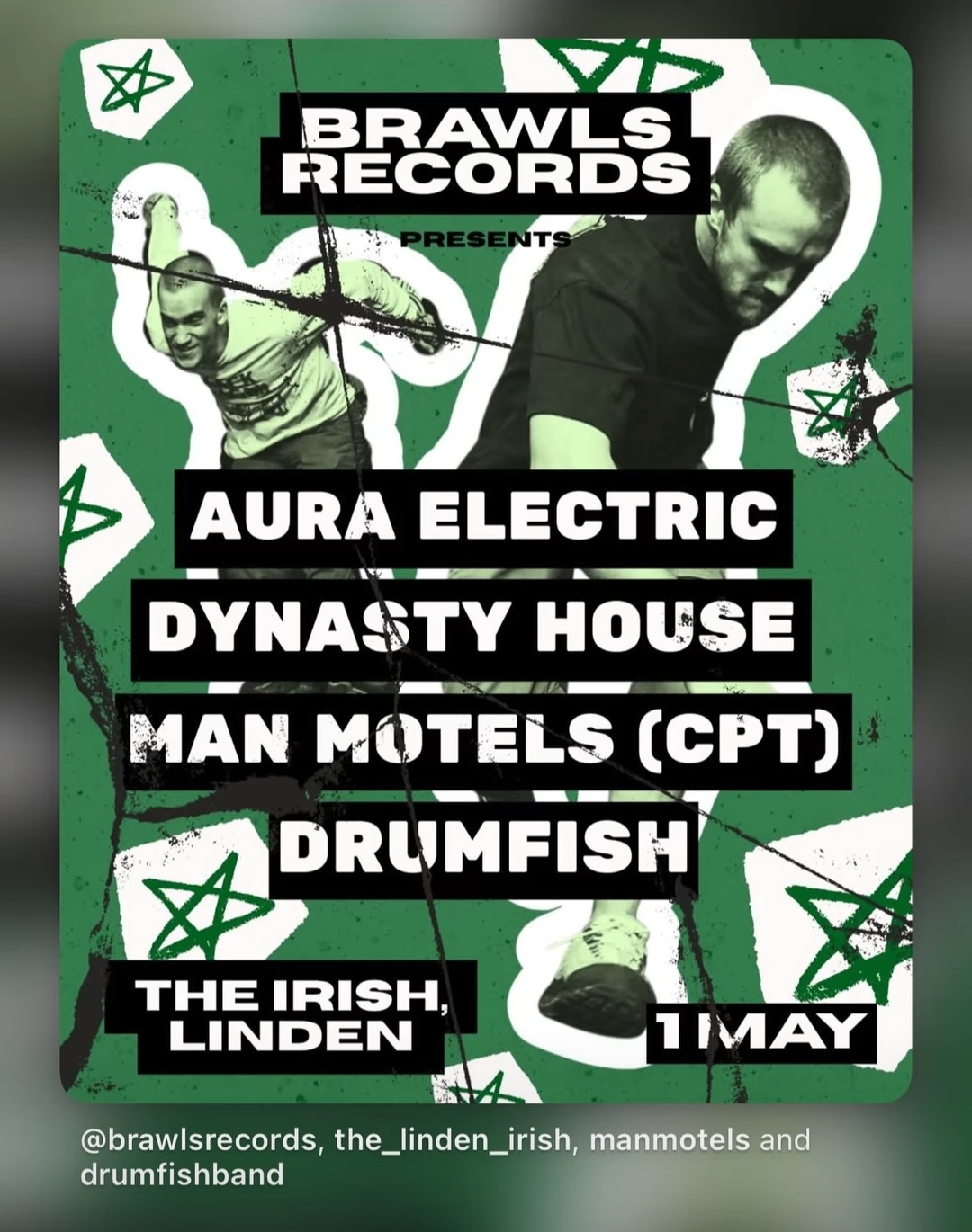 Aura Electric, Dynasty House, Man Motels (CPT), Drumfish @ Irish Club, 01-05-2026
