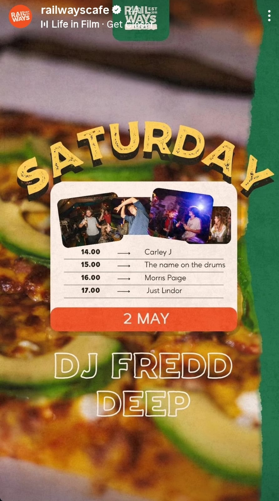 DJ Fredd Deep @ Railways Cafe, 02-05-2026 14:00