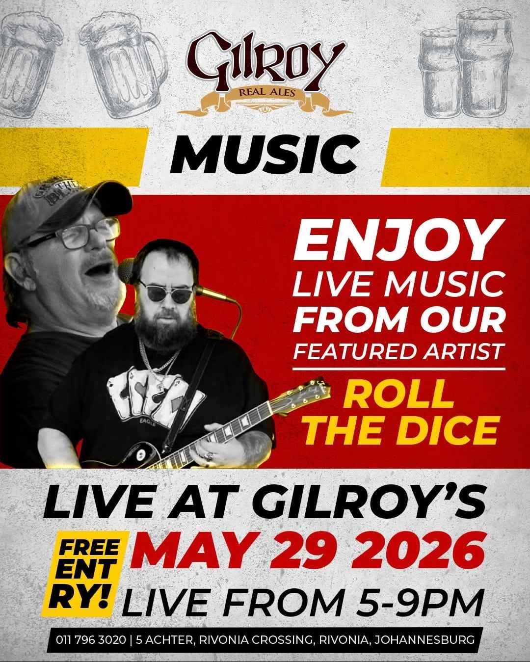 Roll The Dice @ Gilroy's, 29-05-2026 17:00