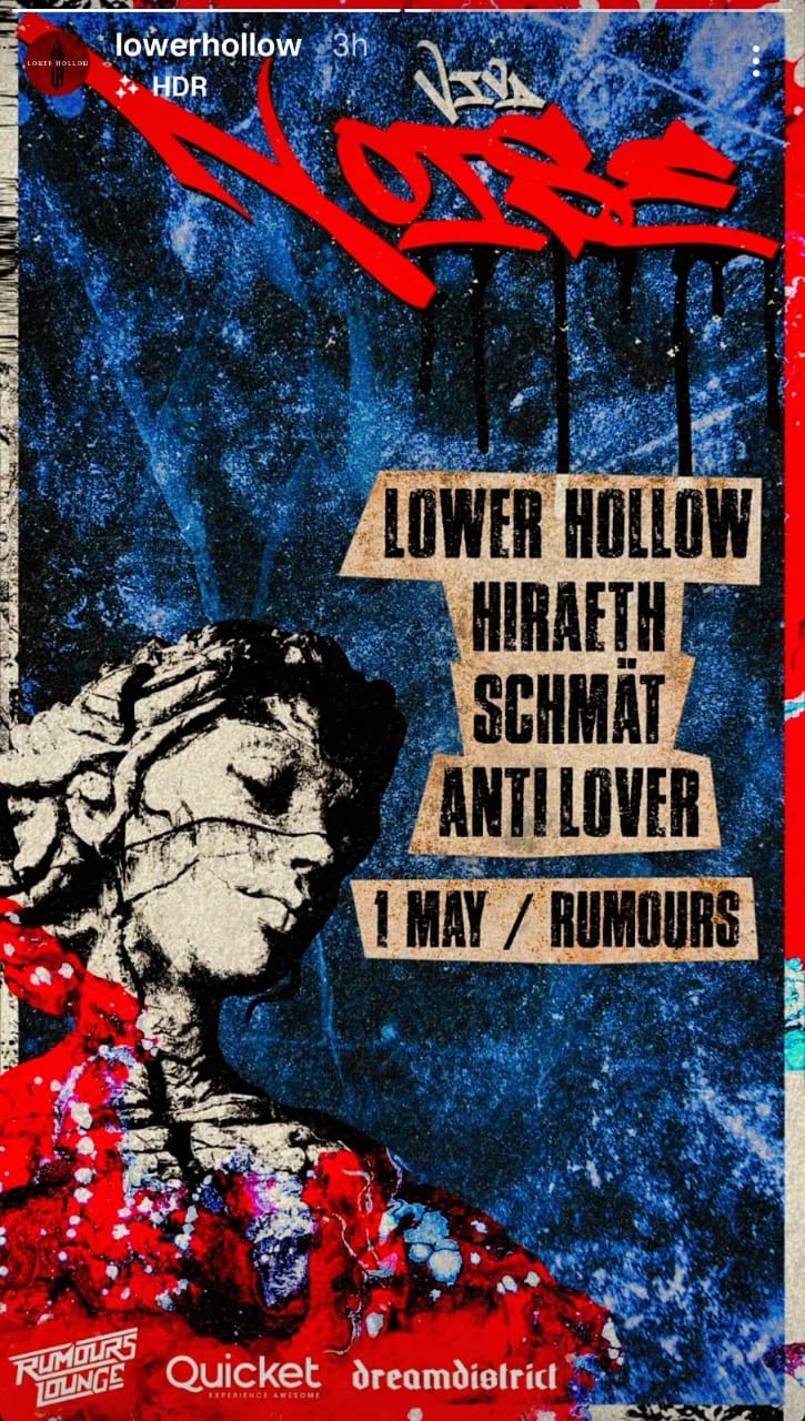 Lower Hollow, Hiraeth, Schmat, Anti Lover @ Rumours Lounge, 01-05-2026
