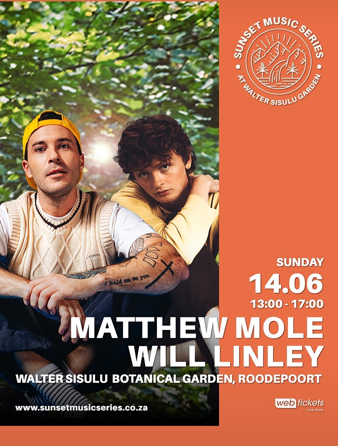 Matthew Mole Will Linley @ Walter Sisulu Botanical Garden, Roodepoort, 14-06-2026 13:00
