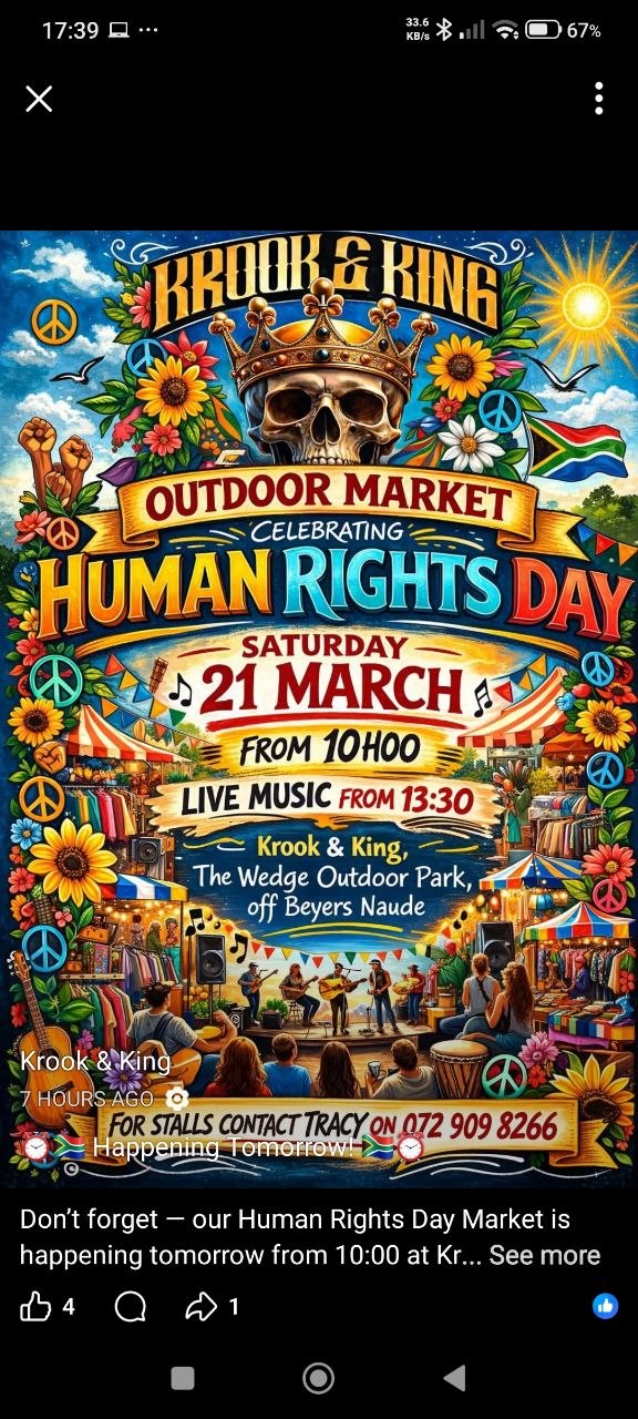 Krook & King @ The Wedge Outdoor Park, off Beyers Naude, 21 March 2026 10:00, Free