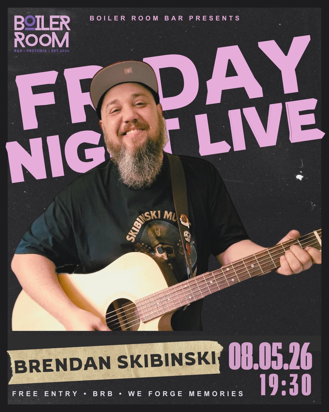 Brendan Skibinski @ Boiler Room Bar, 08-05-2026 19:30 - Image 1