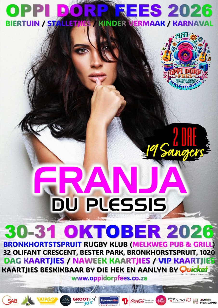 Franja du Plessis @ Bronkhorstspruit Rugby Club, 30 October 2026