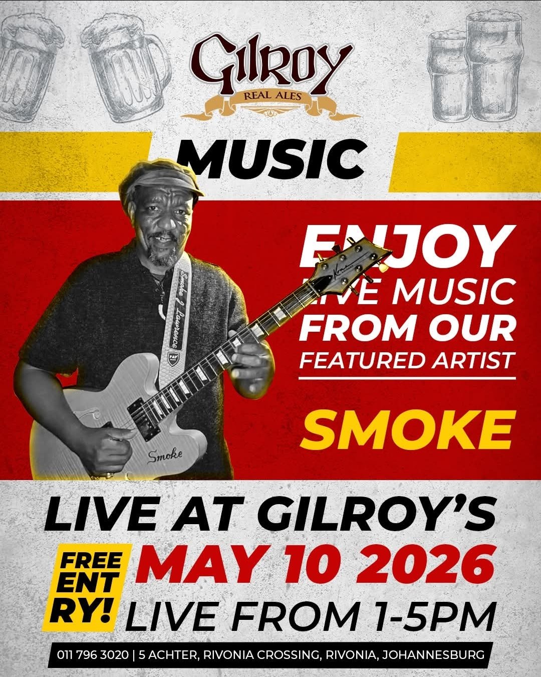 Smoke @ Gilroy's, 10-05-2026 13:00