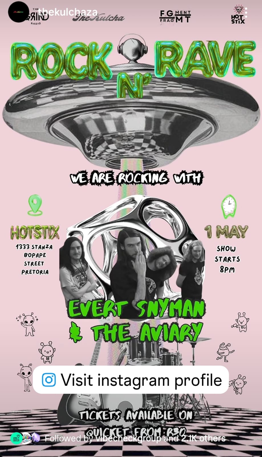 Evert Snyman & The Aviary @ Hotstix Music & Pool Bar, 01-05-2026 20:00, R30 - Image 1
